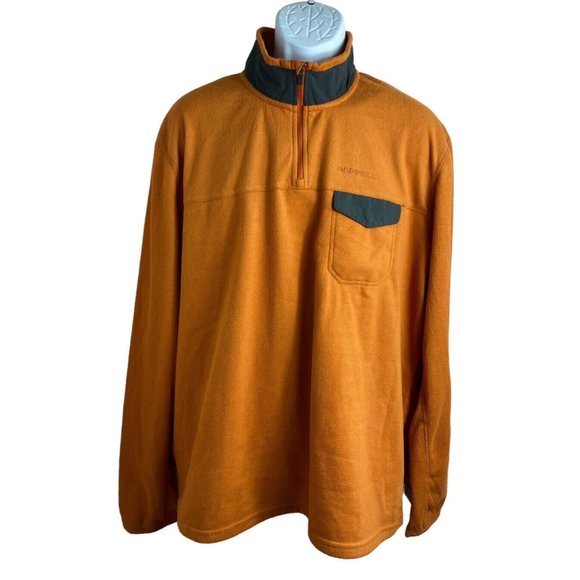 Merrell Flux Lightweight 1/4 Zip Pullover Fleece Size XL Sweatshirt Burnish - Picture 1 of 6